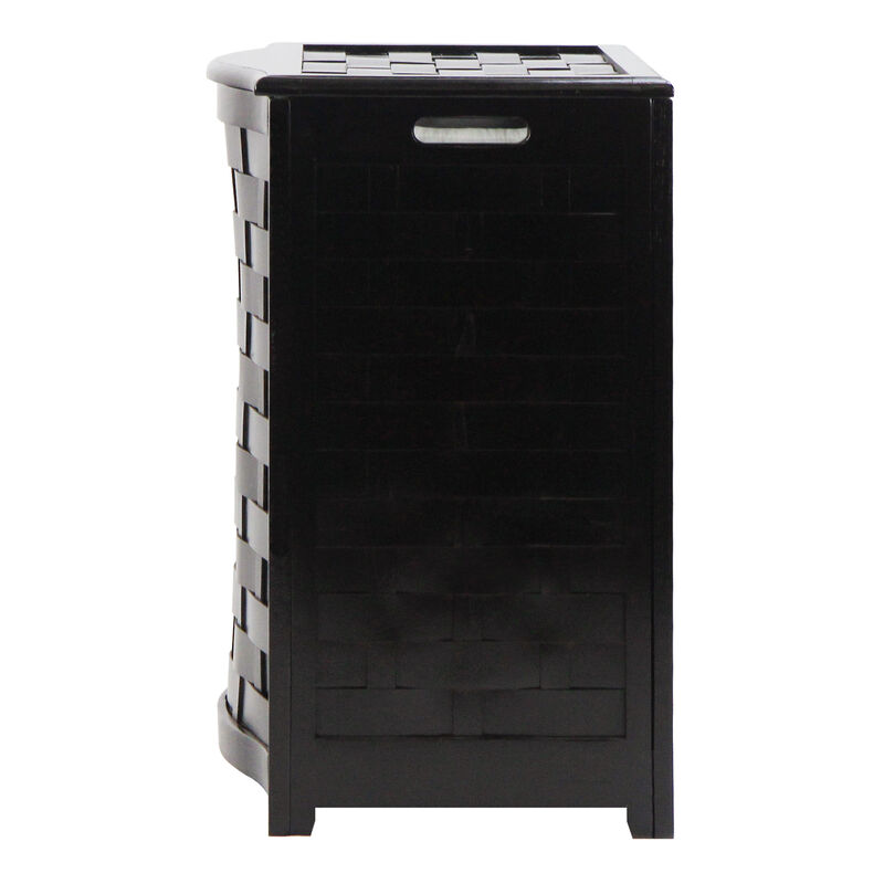 Oceanstar  Bowed Front Laundry Hamper with Interior Bag