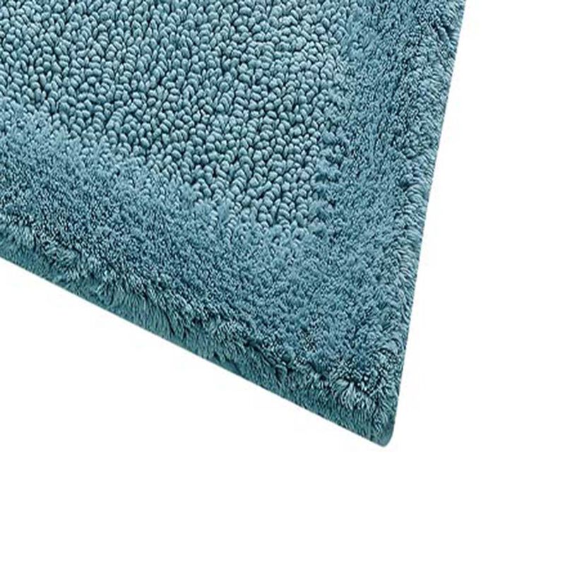 Knightsbridge Naples 220 GSF Non Skid Back Bath Rug 20 x 30 - Aqua
