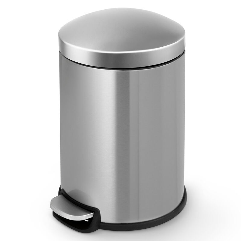 1.32 Gallon Stainless Steel Trash Can.