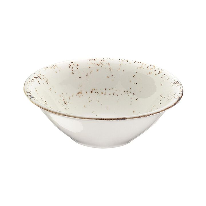 Grain dia.7" h:2.5" 23 oz. Round Decorated Porcelain Bowl (Set of 4)