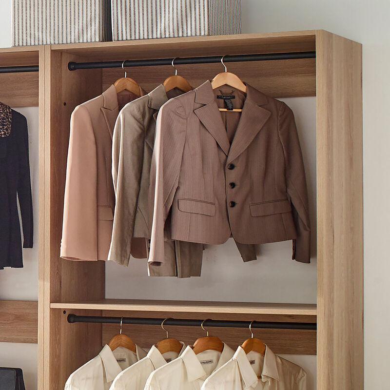 Prosper Oak Freestanding Walk in Wood Closet System