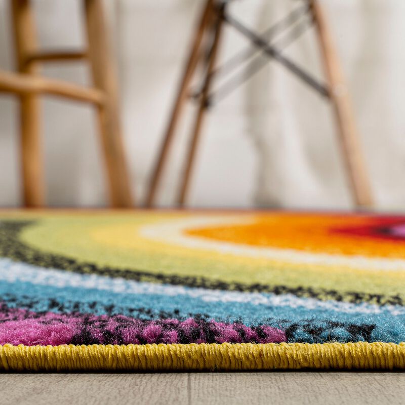 Flow Abstract Swirl Area Rug