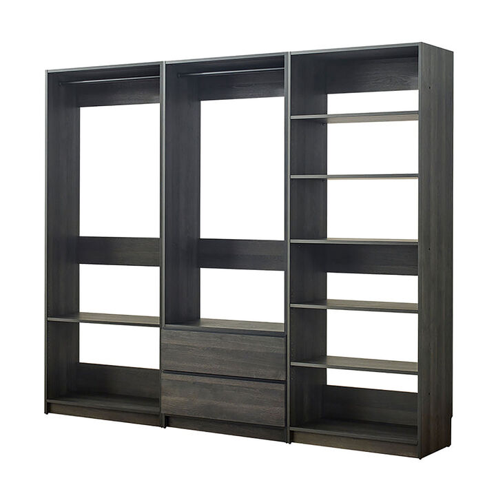Prosper Gray Freestanding Walk in Wood Closet System