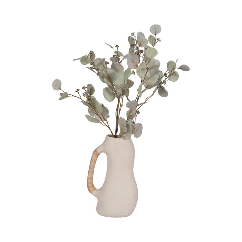 13" Ivory Ceramic Vase