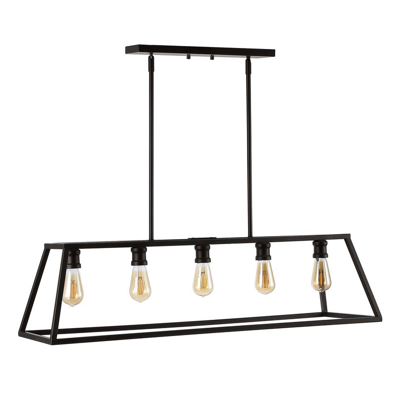 Floyd 5-Light Adjustable Iron Farmhouse Vintage LED Dimmable Pendant