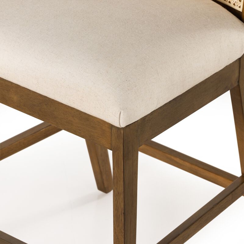 Antonia Cane Armless Counter Stool in Brown