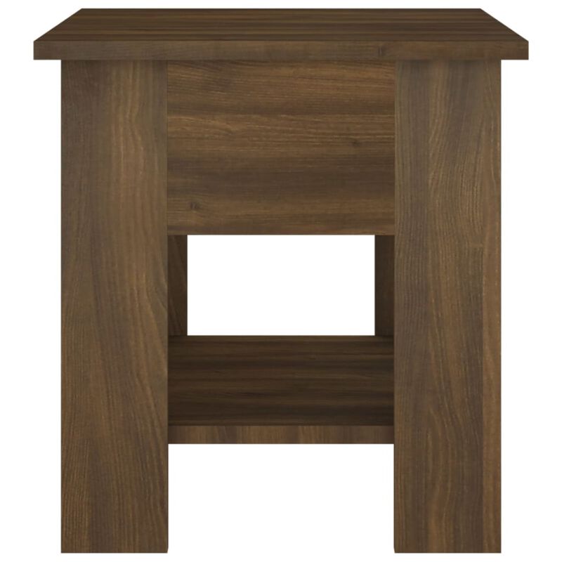 vidaXL Coffee Table Brown Oak 15.7"x15.7"x16.5" Engineered Wood