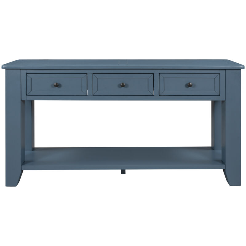 55" Modern Console Table Sofa Table For Living Room With 3 Drawers And 1 Shelf