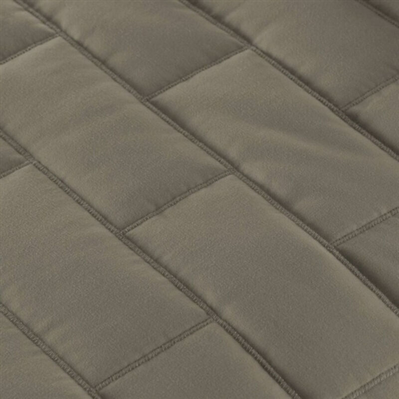 Reversible Brick Stitch Microfiber Comforter Set in Taupe – 3-Piece Soft, Comfortable Bedding
