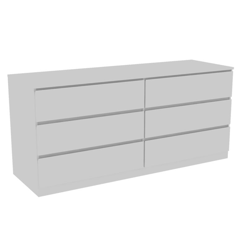 6 Drawer Double Dresser Tronx, Bedroom, White