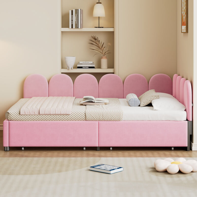 Merax Upholstered Daybed with 2 Drawers