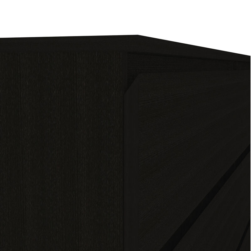 DEPOT E-SHOP Cocora 6 Drawer Double Dresser, Superior Top, Black
