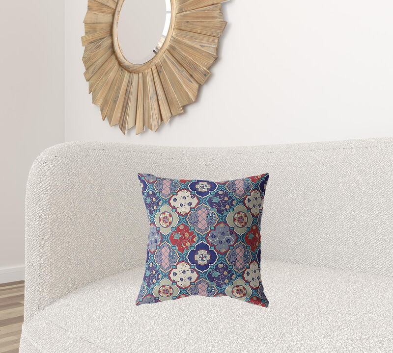 Hivvago 18" Purple Gray Garden Zippered Suede Throw Pillow