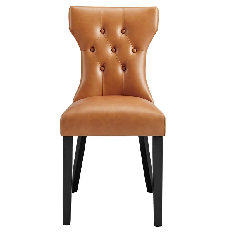 Silhouette Dining Vinyl Side Chair-Benzara