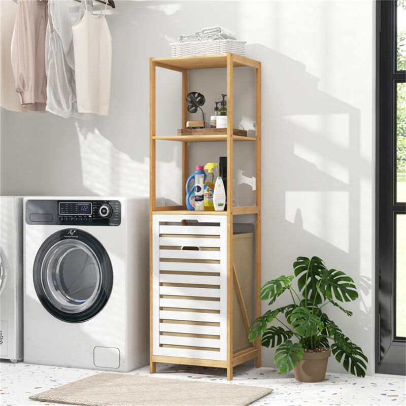 Space-Saving Bathroom Rack with Multiple Shelves for Extra Storage