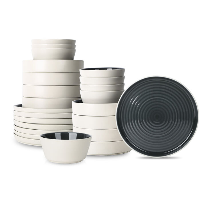 Stone Lain Elica Stoneware 24 Piece Dinnerware Set Stone Lain Elica Stoneware 24 Piece Dinnerware Set