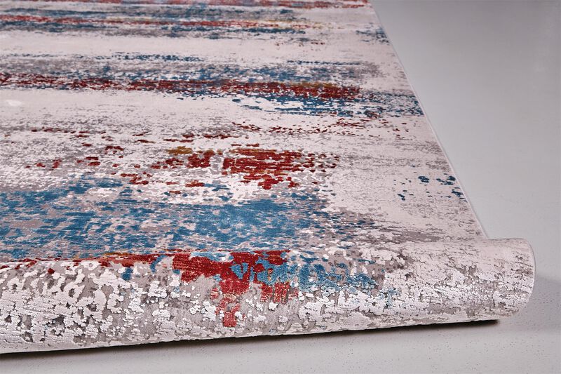 Cadiz 3902F Gray/Red/Blue 3'1" x 5' Rug