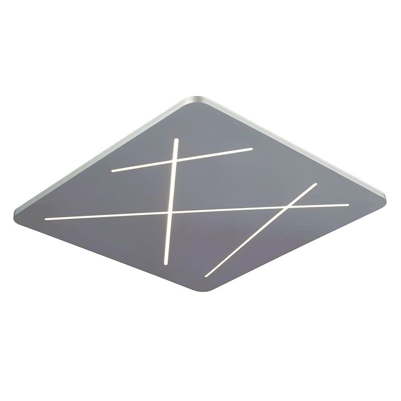 VONN Lighting Integrated LED Ceiling Light Square Flush Mount in Silver