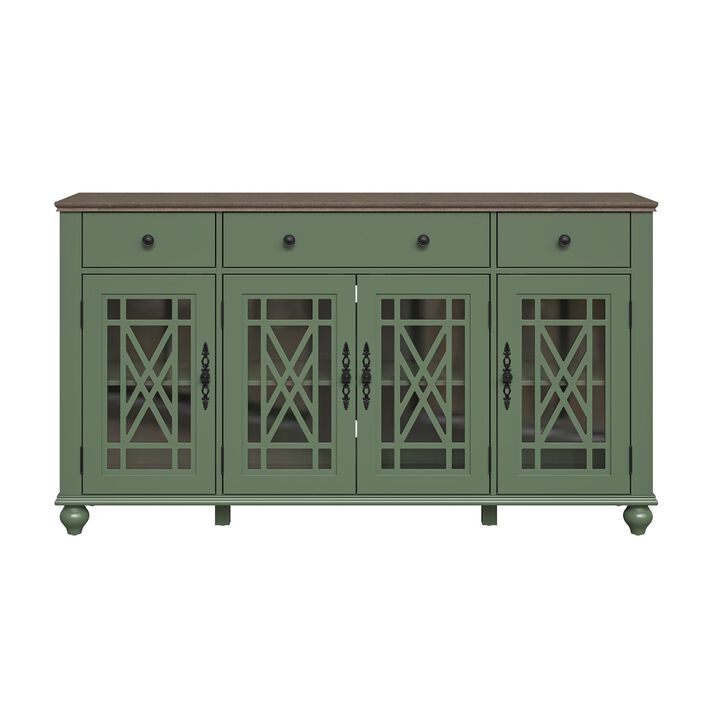 FESTIVO 63" Vintage Style Kitchen Buffet Sideboard Cabinet w/ Drawers