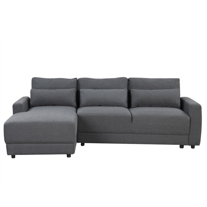 Merax L-shaped Modular Sectional Sofa  with 3 Pillows