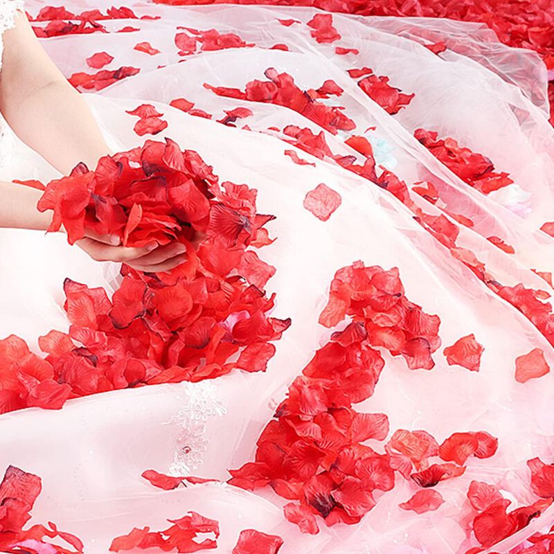 50 pieces Red Petals for Valentines Day,Propose Marriage,Wedding Party