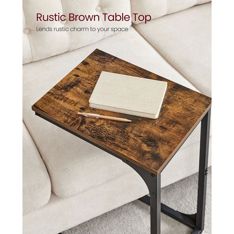 C-Shaped End Table Modern and Space-Saving Design for Easy Access (Set of 2)