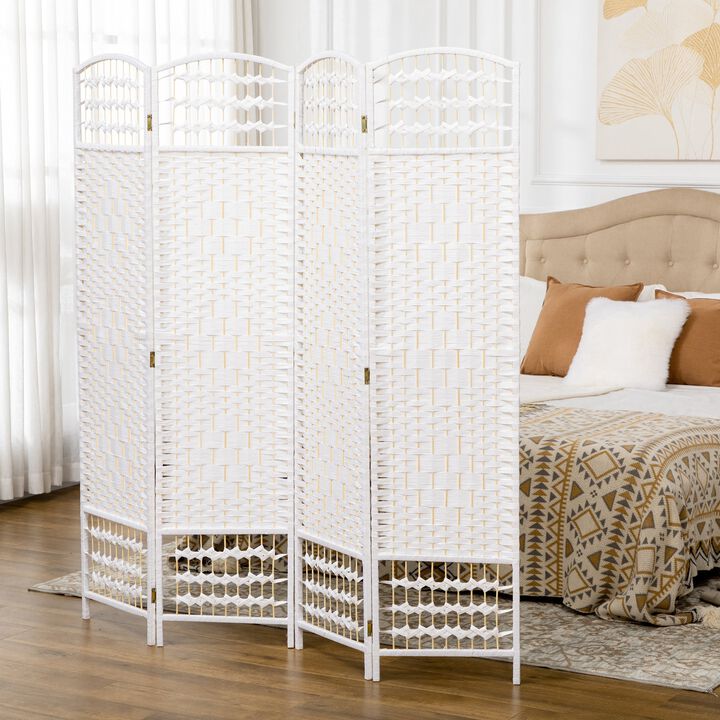White Space Divider: 4-Panel Folding Room Partition for Home/Office