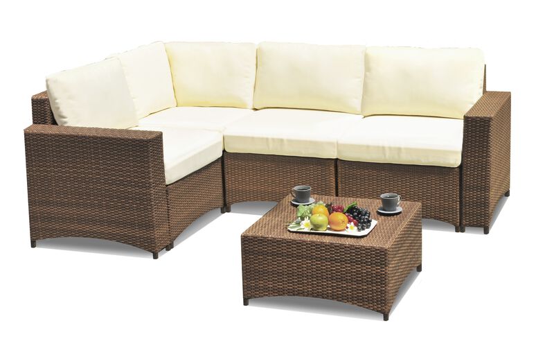 Studio Shine Collection Modular Sectional Set With Coffee Table