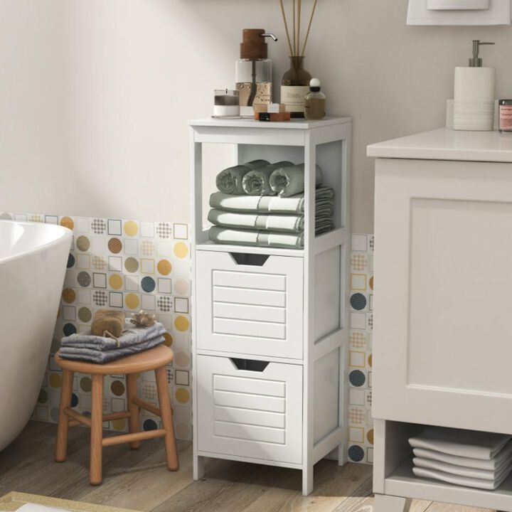 Hivvago Bathroom Wooden Floor Cabinet Multifunction Storage Rack Stand Organizer