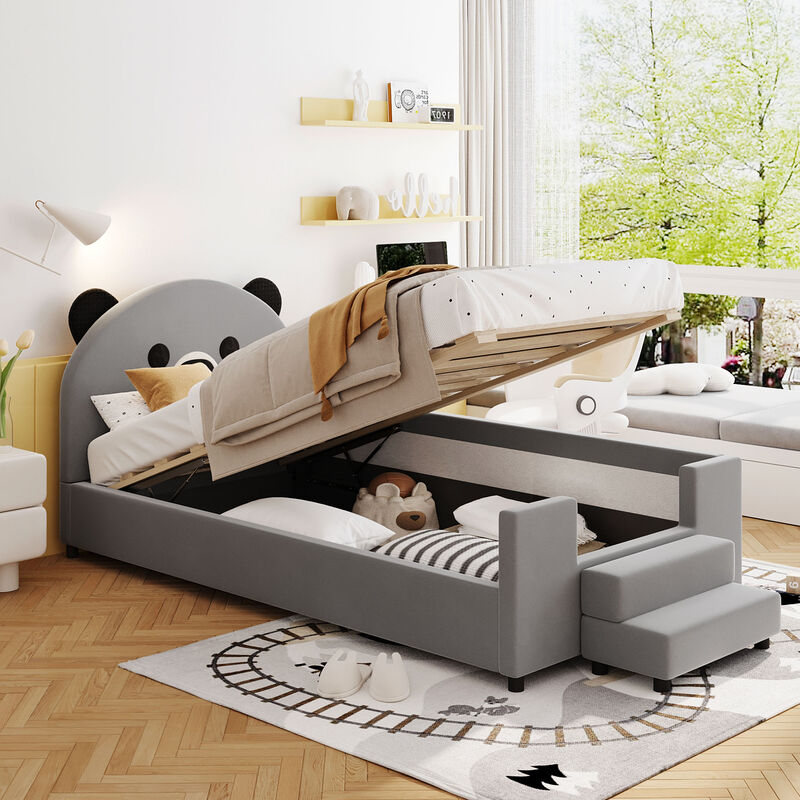 Merax  Daybed Bed Frame with Bear Shaped Headboard