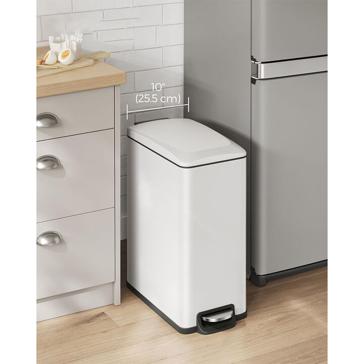 12.7 Gallon Garbage Can for Narrow Spaces with Soft-Close Lid