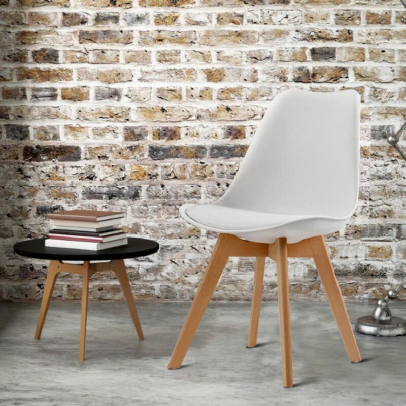 Set of 4 Mid Century Dining Side Armless Chairs