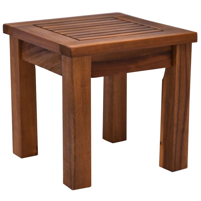 3 Piece Nesting Side Coffee Table Outdoor Patio Acacia Wood End Desk