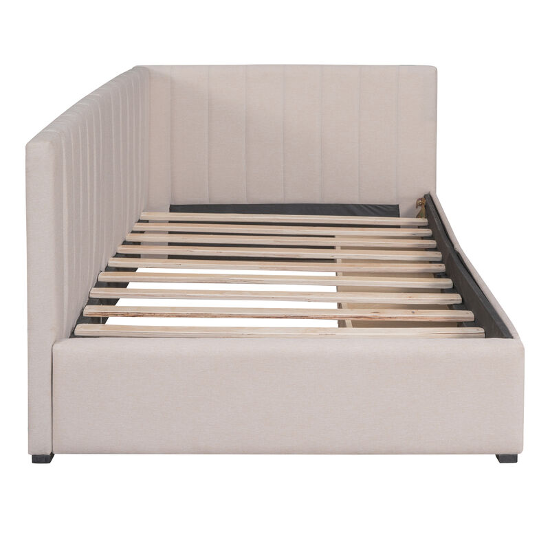 Upholstered Daybed with 2 Storage Drawers
