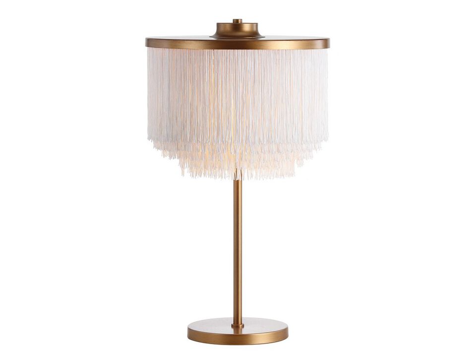 Coco Fringed/Metal LED Table Lamp