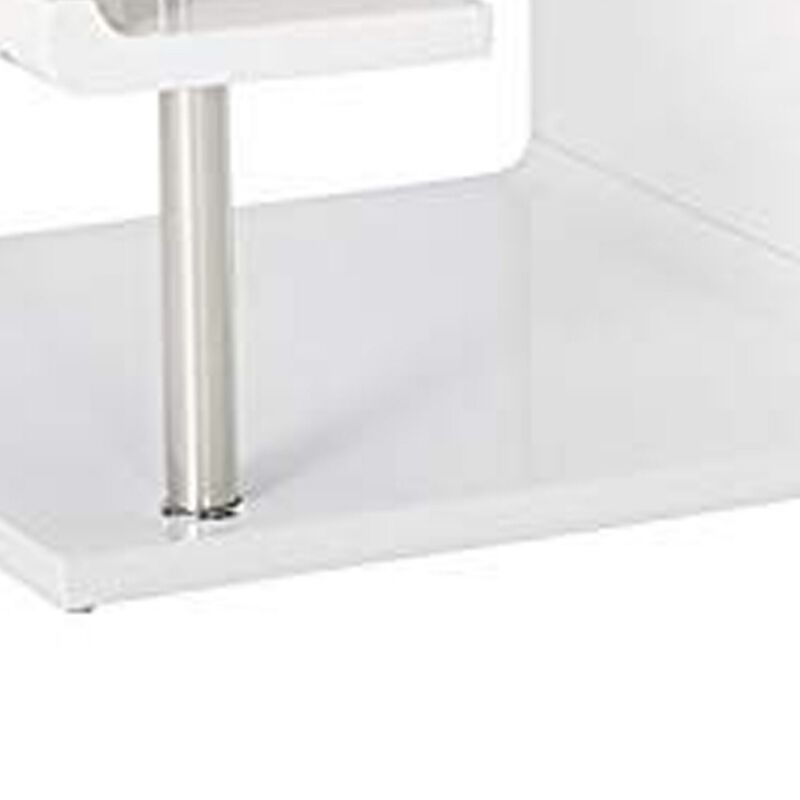 Ninove I Contemporary Style End Table, White-Benzara