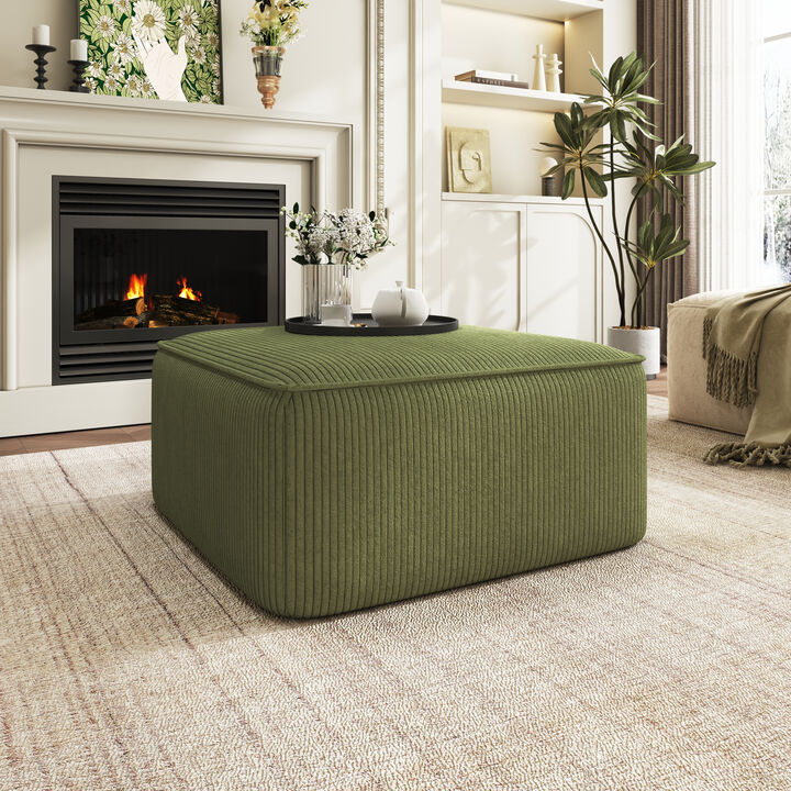 Merax Pu Leather Sofa Ottoman for Living Room