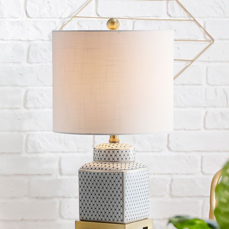 Cleo Ceramic/Metal Ginger Jar LED Table Lamp