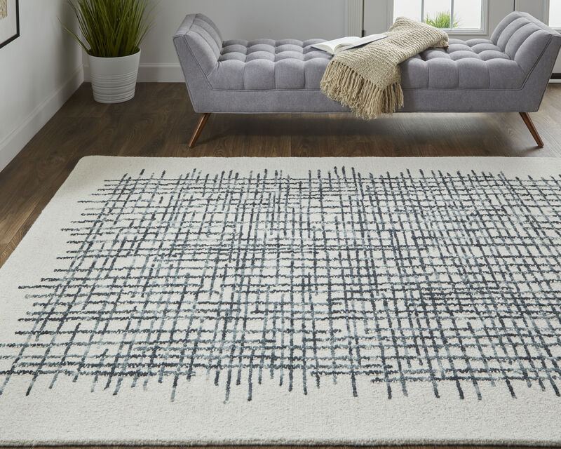 Maddox 8630F Ivory/Gray/Black 8' x 10' Rug
