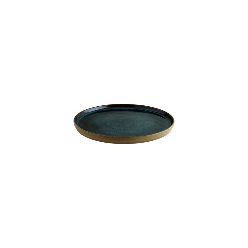 Sphere Ocean dia.8.75" Round Blue Porcelain Plate
