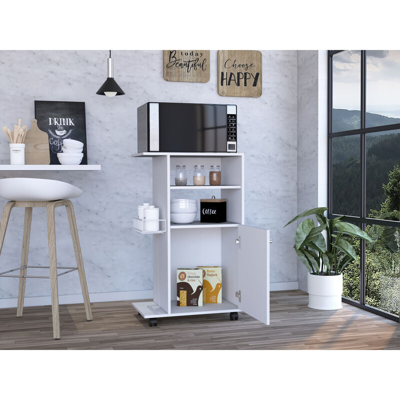 Nepenthe 1-Shelf Kitchen Cart With Caster White