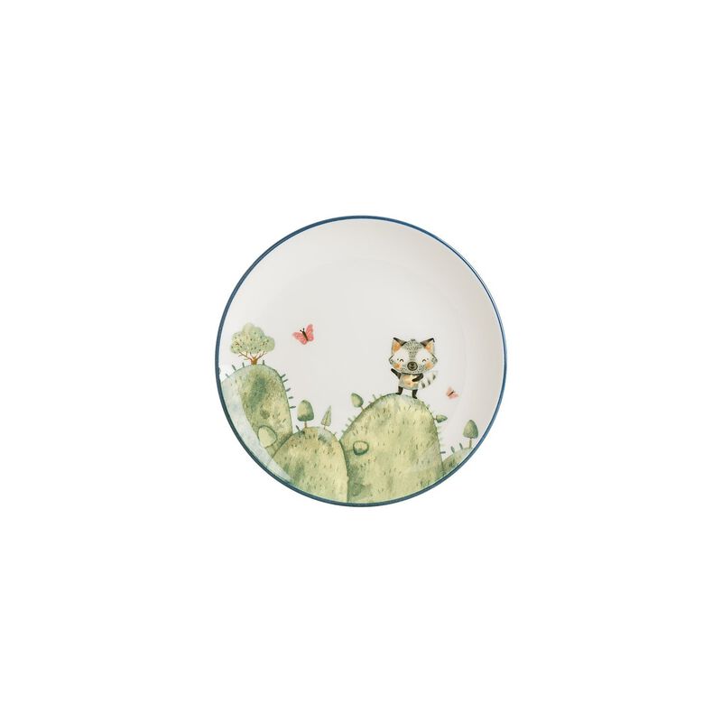 Minimeals dia.8.25" Round Decorated Porcelain Plate (Set of 2)