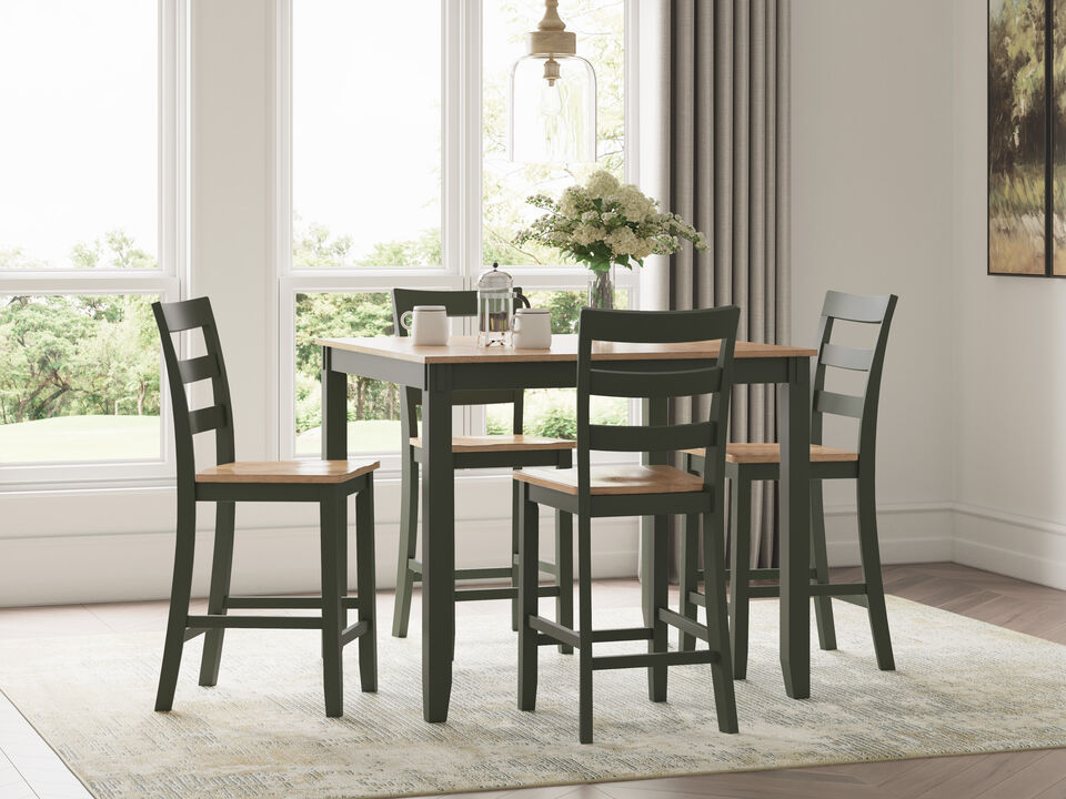Gesthaven Green 5-Piece Counter Height Dining Set