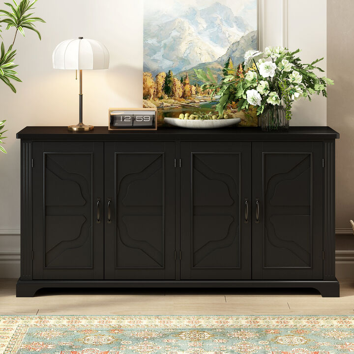 Merax American Country Style Wooden Sideboard Cabinet