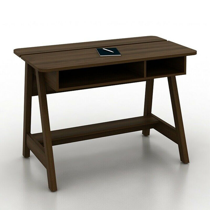 Costway Computer Desk Home Office Writing Workstation w/ Flip Top Compartment