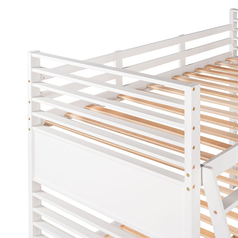Merax Solid Wood Bunk Bed with Two Storage Drawers