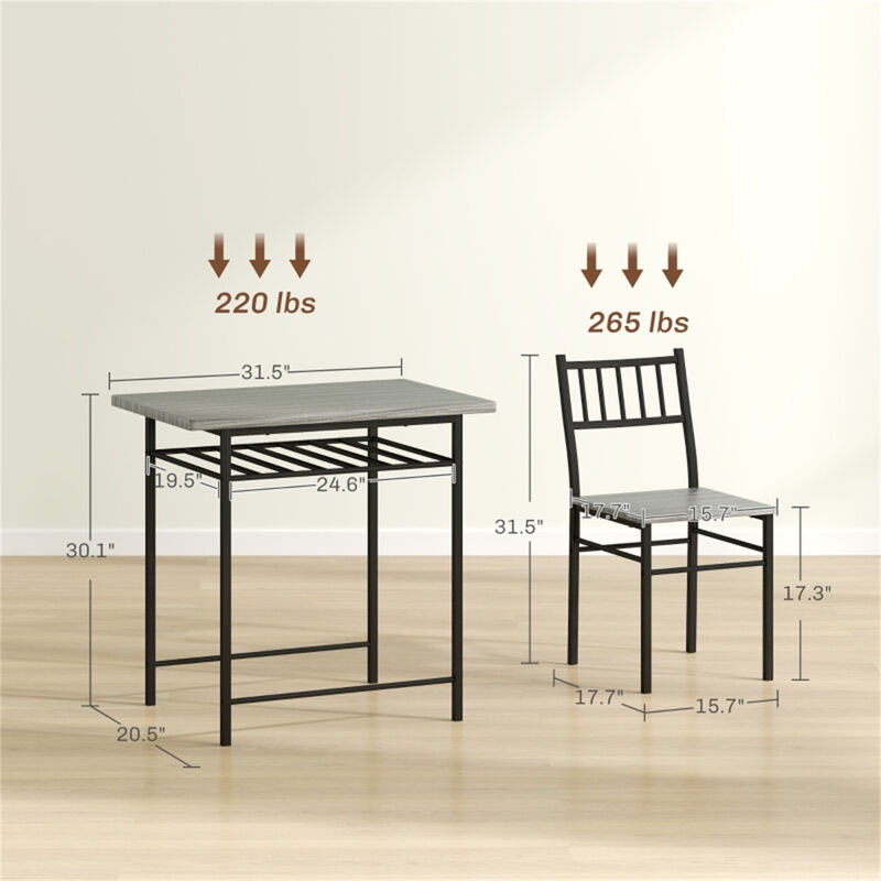 Wooden Dining Table Set with Chairs for Family Meals and Gatherings