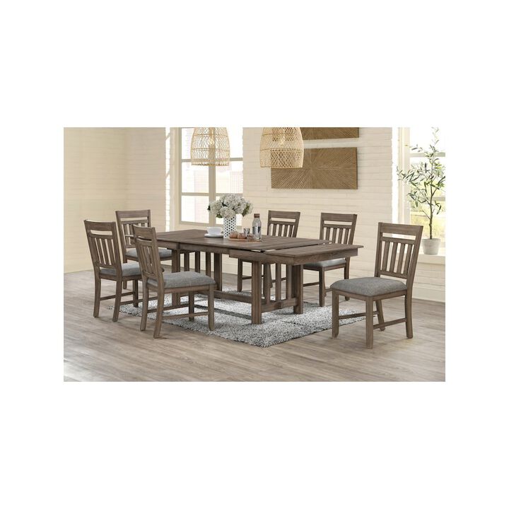 New Classic Furniture Harrisburg 7-Piece Wood Dining Set, Walnut