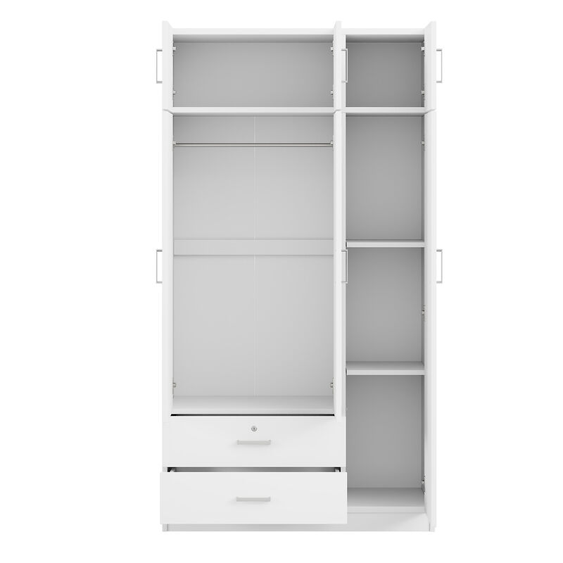 Merax Mirror Wardrobe with 2 Drawers