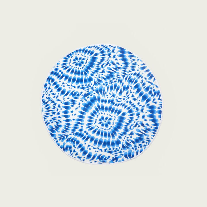 Indigo Round Turkish Beach Towel